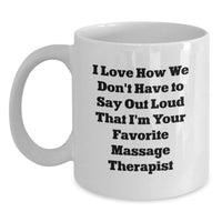 Load image into Gallery viewer, Funny Massage Therapist Gifts from Friends - White Coffee Mug for Favorite Massage Therapist Graduation Unique Gifts - Main