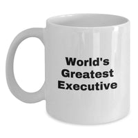 Load image into Gallery viewer, Funny Executive Gifts from Friends - &#39;World&#39;s Greatest&#39; White Coffee Mug for Birthday - Main
