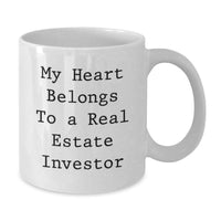 Load image into Gallery viewer, Unique Gifts for Real Estate Investor Men, Funny Quote Coffee Mug, White Ceramic, 11oz or 15oz Capacity, Perfect for Graduation - Additional