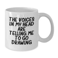 Load image into Gallery viewer, Funny Drawing Quotes for Birthday Unique Gifts from Friends, Coworkers, or Family - White Coffee Mug for Drawing Enthusiasts - Additional
