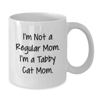 Load image into Gallery viewer, Tabby Cat Mom Funny White Coffee Mug for Graduation Unique Gifts from Friends and Family - Additional