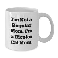 Load image into Gallery viewer, Funny Bicolor Cat Mom Gifts for Her Graduation Unique White Coffee Mug - Additional