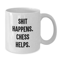 Load image into Gallery viewer, Funny Chess Quote White Coffee Mugs, Gifts for Chess Lovers from Friends on Christmas Unique Occasions - Additional