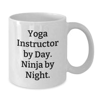 Load image into Gallery viewer, Gifts from Ninja Lovers for Yoga Instructor By Day - Funny White Coffee Mugs for Valentine's Unique Gifts - Additional