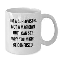 Load image into Gallery viewer, Funny Supervisor Gifts for Men White Coffee Mugs from Friends - Additional