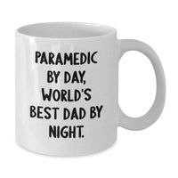 Load image into Gallery viewer, Funny Rescue Worker Gifts for Rescue Workers, White Coffee Mug, Rescue Worker By Day, World's Best Dad By Night, Unique Christmas Unique Gifts from Men to Rescue Workers - Additional