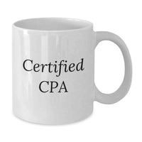 Load image into Gallery viewer, Funny CPA Gifts for Men, White Coffee Mug, Certified Cpa Christmas Unique Gifts from Friends, Family, or Coworkers - Additional