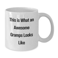 Load image into Gallery viewer, Funny Gramps Gifts, Birthday Mugs for Him, This Is What An Awesome Gramps Looks Like, White Coffee Mug Gifts from Family - Additional