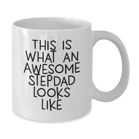 Load image into Gallery viewer, Funny Stepdad Gifts from Dad, This Is What An Awesome Stepdad Looks Like White Coffee Mug 15oz, Unique Birthday Unique Gifts for Stepdads, Men, and Family - Additional