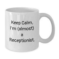 Load image into Gallery viewer, Receptionist Keepsake Premium Ceramic White Mug for Him Graduation Gift - Additional