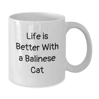 Load image into Gallery viewer, Funny Balinese Cat Lovers Gifts from Friends and Family for Balinese Cat Enthusiasts White Coffee Mug - Additional