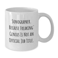 Load image into Gallery viewer, Sonographer Brilliant Brew Mug, Funny Quote Gifts from Friends for Birthday, White 11oz or 15oz Ceramic - Additional
