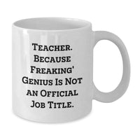 Load image into Gallery viewer, Laughter in the Classroom, Funny Teacher Gifts from Friends, Teacher White Coffee Mug, Birthday Unique Gifts - Additional
