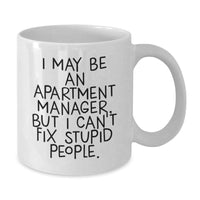 Load image into Gallery viewer, Funny White Coffee Mugs for Apartment Manager - Gifts from Men, Christmas Unique Gifts for Family - Additional
