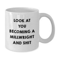 Load image into Gallery viewer, Funny Millwright Gifts from Friends to Men, White Coffee Mug for Christmas Unique Presents - Additional
