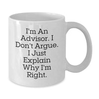 Load image into Gallery viewer, Funny Advisor White Coffee Mug Gifts from Family for Advisor Friends Coworkers Unique Christmas Unique Gifts - Additional
