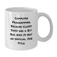 Load image into Gallery viewer, Gifts from Friends for Computer Programmer, Funny Quote White Coffee Mug - Christmas Unique Gifts - Additional
