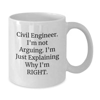 Load image into Gallery viewer, Civil Engineer White Coffee Mug - Funny Gift for Civil Engineers from Friends and Family - Unique Christmas Unique Gifts - Additional
