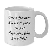 Load image into Gallery viewer, Funny Gifts from Friends for Crane Operator - White Coffee Mug, Perfect for Christmas Morning - Additional
