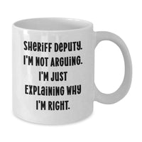 Load image into Gallery viewer, Sheriff Deputy Funny White Coffee Mugs Gifts from Men to Sheriff Deputy for Christmas Unique Gifts - Additional
