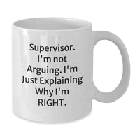 Load image into Gallery viewer, Funny Supervisor White Coffee Mug Gifts for Men, Women, Friends, Coworkers, Family This Christmas Unique Presents from Supervisor - Additional
