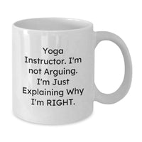 Load image into Gallery viewer, Funny Yoga Instructor White Coffee Mug Gifts from Men to Family with Inspirational Quote - Additional
