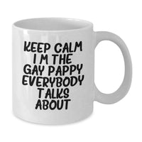 Load image into Gallery viewer, Funny Pappy White Coffee Mug Keep Calm Gifts from Men for Pappy Lover Valentine's Unique - Additional