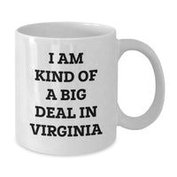 Load image into Gallery viewer, Funny Virginia Gifts from Family Friends Coworkers - White Coffee Mug - I Am Kind Of A Prime Selection In Virginia - Additional
