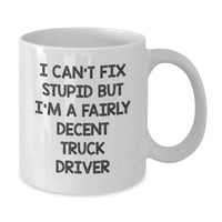 Load image into Gallery viewer, Funny Truck Driver Gifts from Men to Truck Drivers, White Coffee Mug, Christmas Unique Presents - Additional
