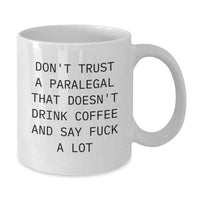 Load image into Gallery viewer, Funny Paralegal Gifts for Men, Women, Friends, Coworkers - White Coffee Mug for Valentine's Unique Gifts from Family - Additional