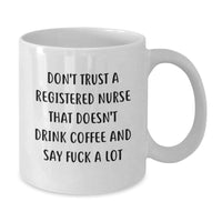 Load image into Gallery viewer, Funny Gifts for Registered Nurse, White Coffee Mug, Christmas Unique Presents from Friends - Additional
