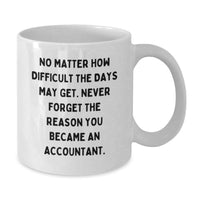 Load image into Gallery viewer, Funny Accountant Gifts from Men, White Coffee Mug for Accountant, Never Forget Your Reason Quote, Valentine's Unique Gifts - Additional