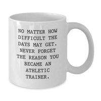 Load image into Gallery viewer, Inspirational Gifts for Athlete Trainer Moms - Funny Coffee Mug for Athletic Trainer Women - White Ceramic Mug for Mom's Day - Additional