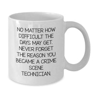 Load image into Gallery viewer, Gifts from Friends and Family for Christmas Unique Gifts - Inspirational Crime Scene Technician White Coffee Mug 11oz or 15oz - Additional