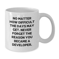 Load image into Gallery viewer, Funny Developer Quotes White Coffee Mugs Gifts from Friends for Developers Men, Unique Christmas Unique Gifts for Developer Colleagues, Inspirational Mug - Additional