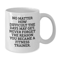 Load image into Gallery viewer, Funny Fitness Trainer Gifts for Her - Inspirational White Coffee Mug for Mom on Mother's Day from Family - Additional