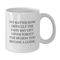 Load image into Gallery viewer, Funny Guide Gifts from Men to Men for Christmas - White Coffee Mug - Never Forget The Reason You Became A Guide. - Additional
