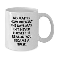 Load image into Gallery viewer, Funny Nurse Gifts, White Coffee Mug for Graduation, Inspirational Quote - Gifts from Family to Nurses - Additional