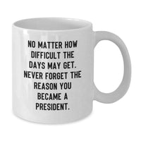 Load image into Gallery viewer, Funny President Coffee Mugs for Men Gifts, White Ceramic Unique Christmas Unique Gifts from Friends to President - Additional
