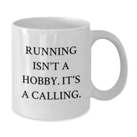 Load image into Gallery viewer, Funny Running Quotes Gifts for Her, Gifts from Mom, White Ceramic Coffee Mug for Running Enthusiasts, Perfect Valentine's Unique Gifts - Additional