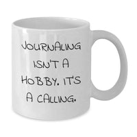 Load image into Gallery viewer, Funny Journaling Quotes Gifts for Journaling Lovers from Friends, Graduation Unique Gifts for Him or Her, White Coffee Mug - Additional