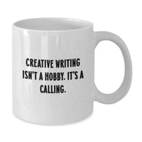 Load image into Gallery viewer, Creative Writing Inspiration, Funny Quote Gifts from Friends, White Coffee Mugs for Creative Writing Lovers on Valentine's - Additional