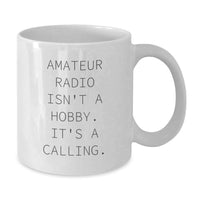 Load image into Gallery viewer, Amateur Radio Enthusiasts Gifts from Family for Him - Funny Quote White Coffee Mug - Valentine's Unique - Additional