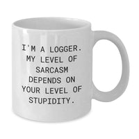 Load image into Gallery viewer, Funny Logger Gifts from Men, Unique White Coffee Mug for Logger, Mother's Day Unique Gifts for Friends - Additional