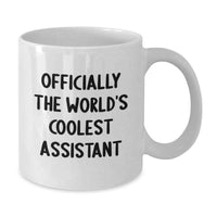 Load image into Gallery viewer, Funny Assistant Gifts from Friends for World's Coolest Assistant White Coffee Mug - Birthday Unique Gifts - Additional