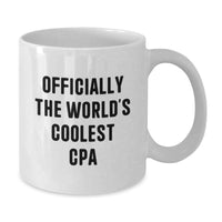 Load image into Gallery viewer, Funny CPA Gifts for Men from Friends, World's Coolest CPA Quote White Coffee Mug, Birthday Unique Gifts for CPA - Additional