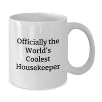 Load image into Gallery viewer, Funny Housekeeper Gifts for Him, The World's Coolest Housekeeper Mug, White Coffee Mug for Dad on Father's Day - Additional
