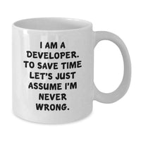 Load image into Gallery viewer, Funny Developer Gifts, White Coffee Mug, Unique Mother's Day Unique Gifts from Friends - Additional