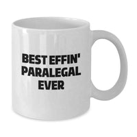 Load image into Gallery viewer, Funny Gifts for Paralegals from Friends - Best Effin' Paralegal Ever White Coffee Mugs for Valentine's - Additional