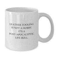 Load image into Gallery viewer, Funny Leather Tooling Gifts for Him, Unique White Coffee Mug with 'Leather Tooling Is Not A Hobby...' Quote, Perfect Valentine's Unique Gifts from Men - Additional